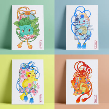 Pikachu | Pokemon Omamori  - Art Print