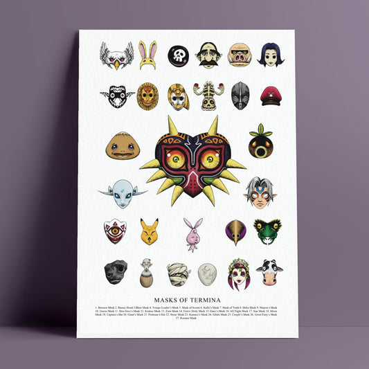 Masks of Termina | tLoZ - Art Print